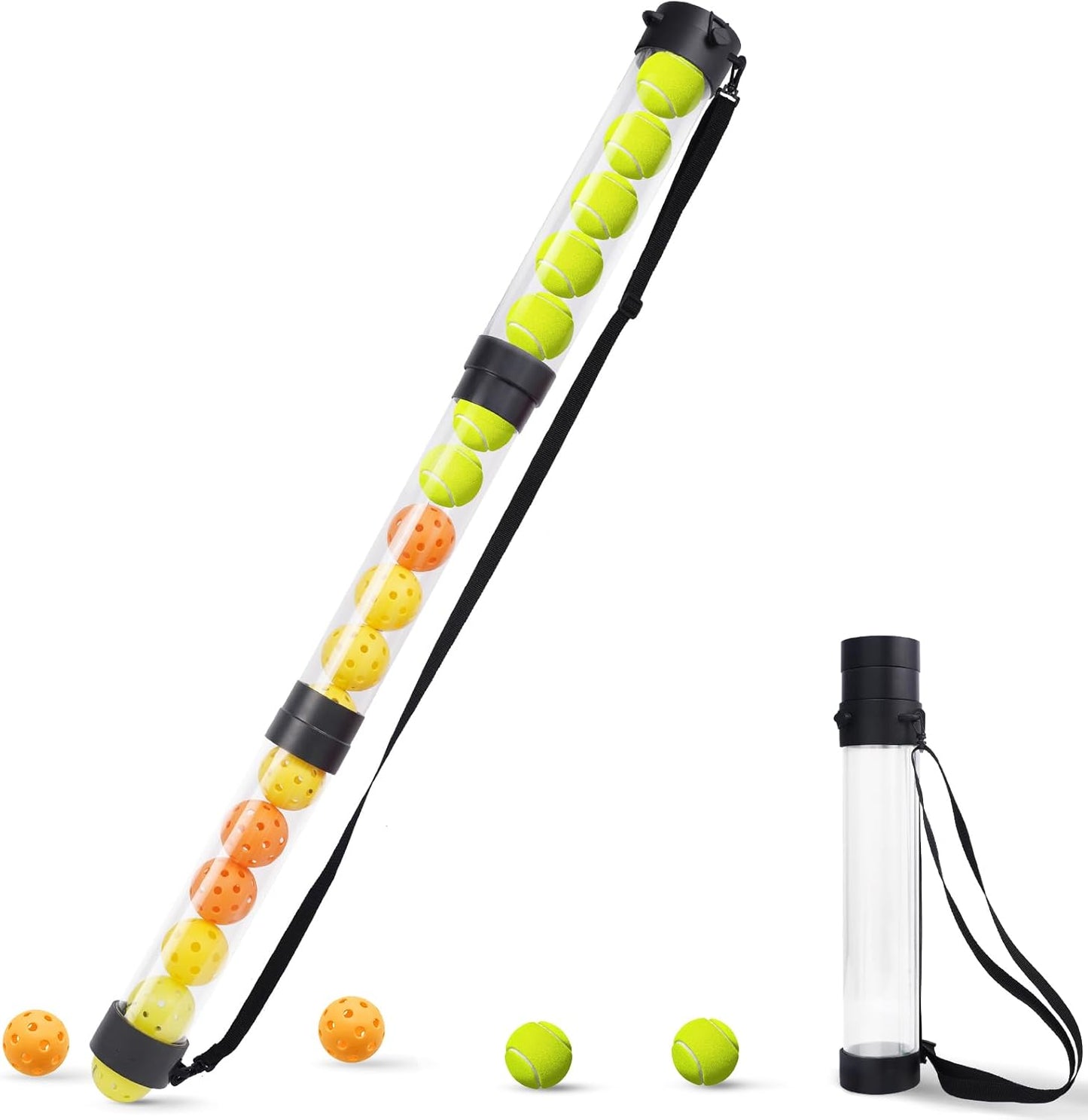 17 Balls Collapsible Pickleball Ball Retriever for Easy Pickup