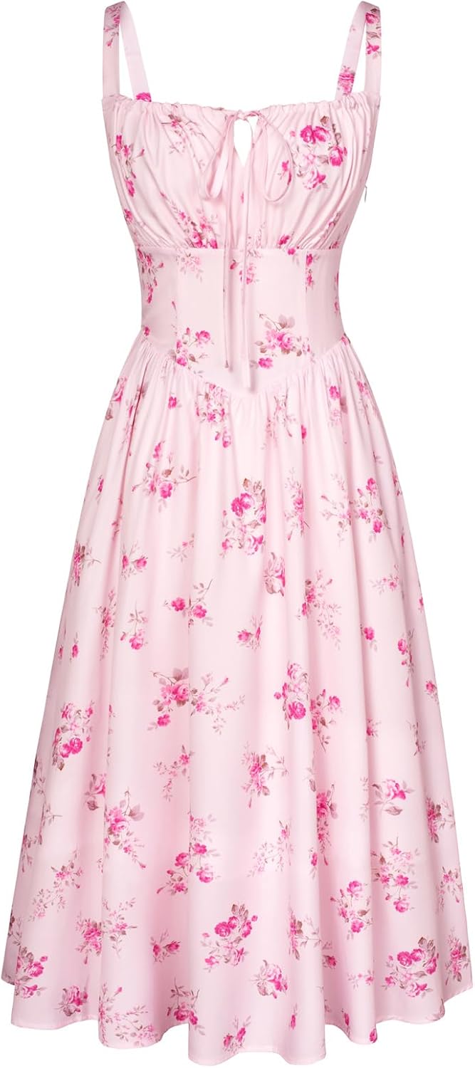 Floral Printed Corset Dress for Stylish Summer Outfits
