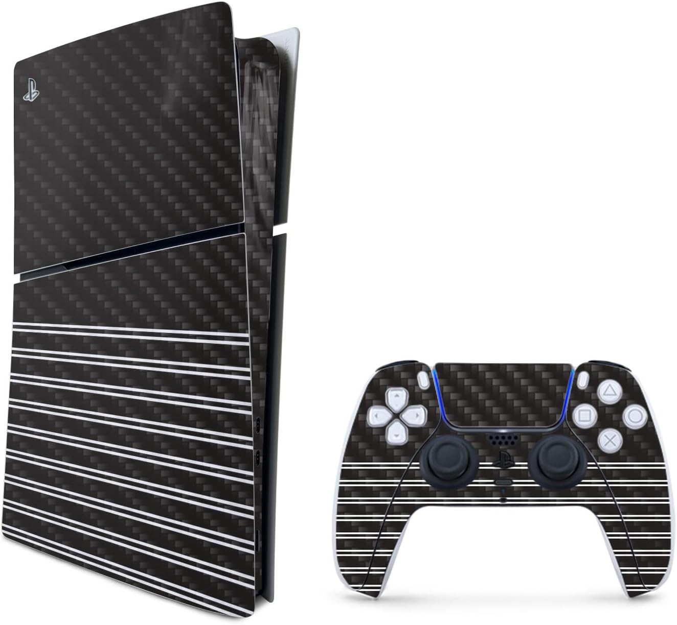 MightySkins Carbon Fiber Skin for PS5 Slim - Unique Protection