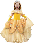 Princess Costume for Girls Belle Dress - Elegant Party & Halloween