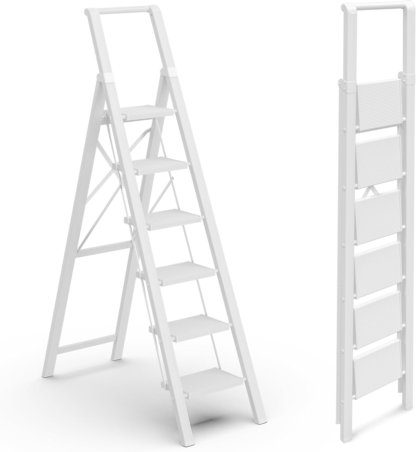 GameGem Lightweight Aluminum Folding Step Ladder for Home Use