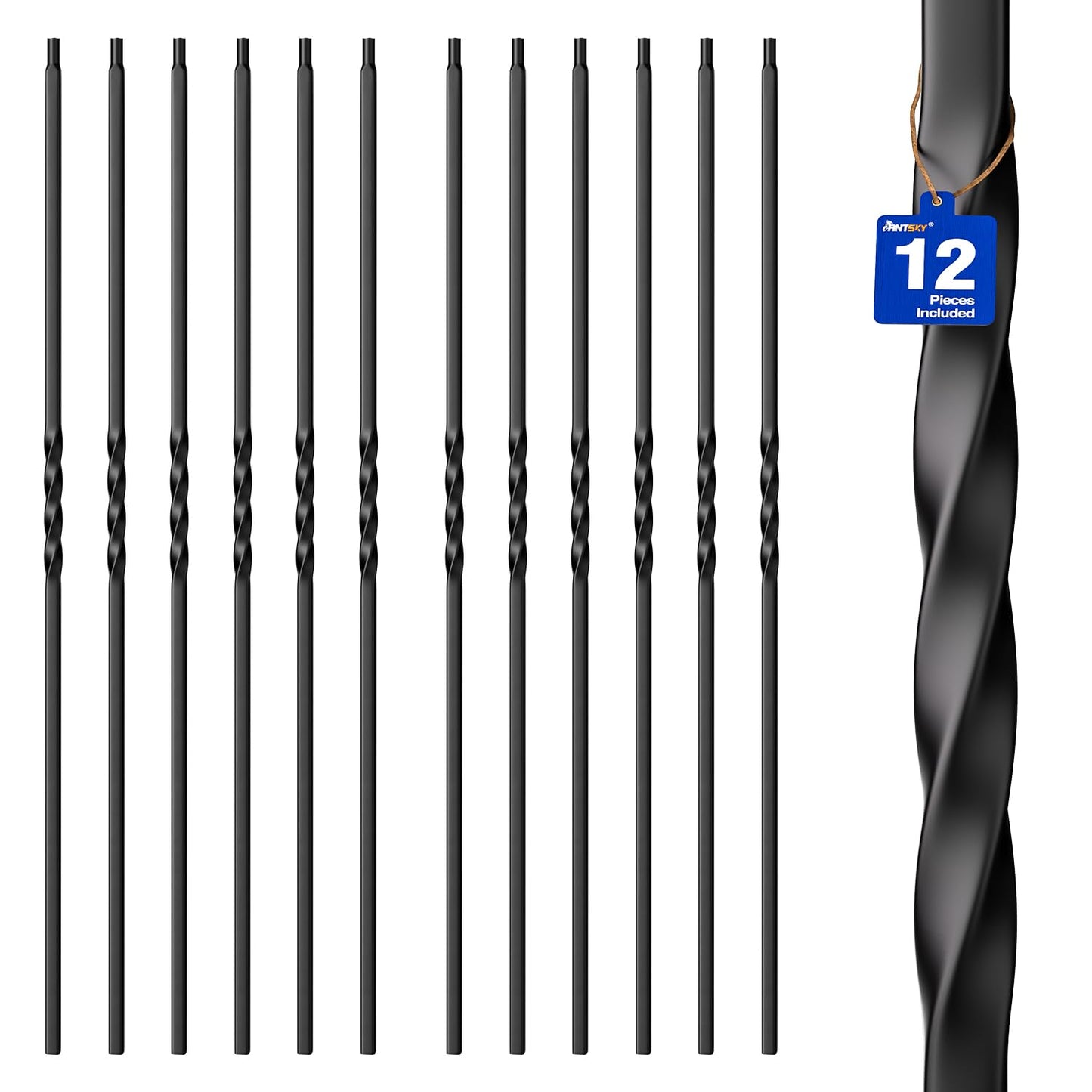 Wrought Iron Hollow Balusters for Stylish Stair Railing Design