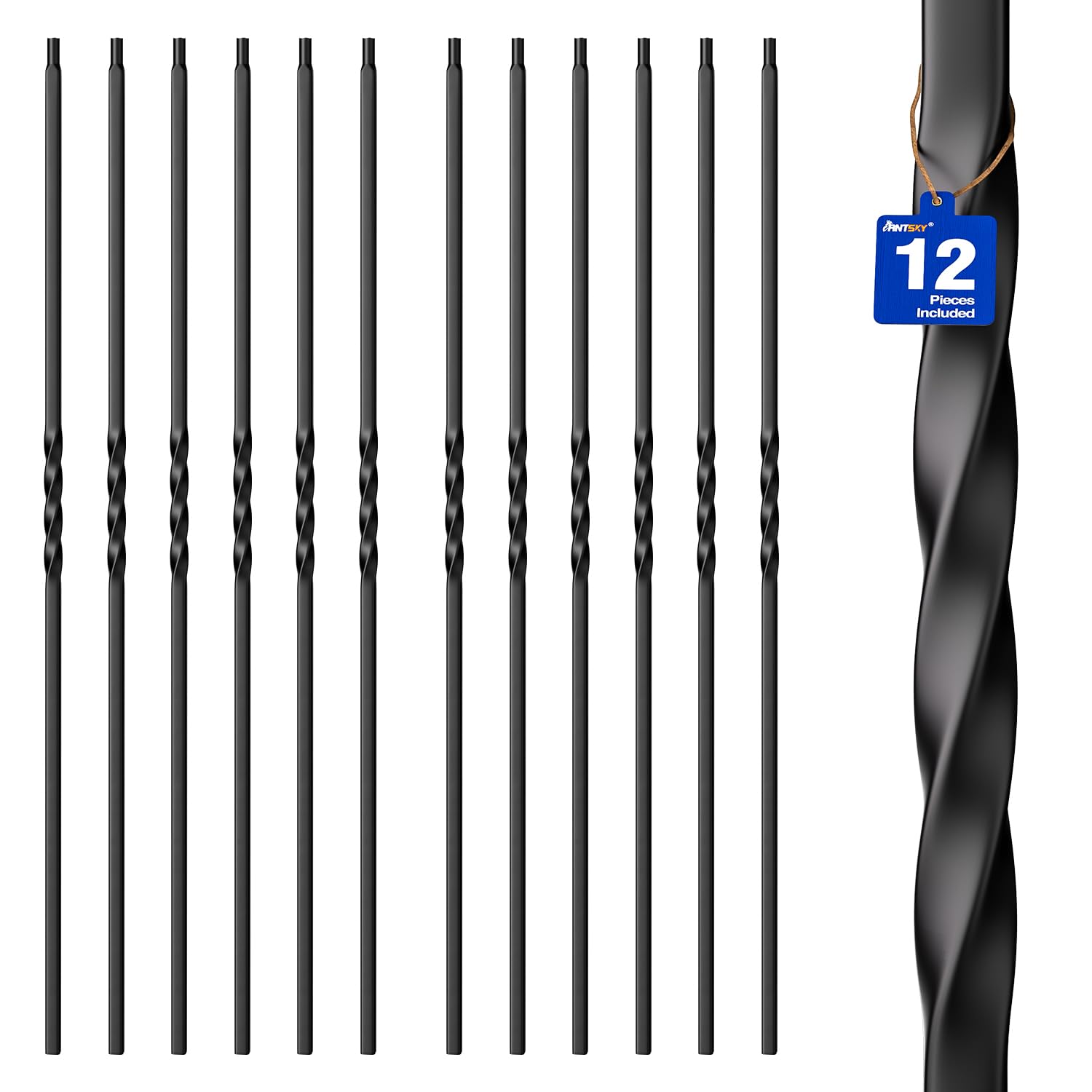 Wrought Iron Hollow Balusters for Stylish Stair Railing Design