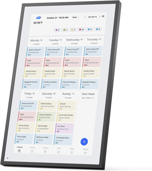 Smart Digital Calendar & Chore Chart for Family Organization