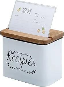 NIKKY HOME 4x6 Kitchen Metal Recipe Organization Box Review