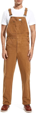 Men's Denim Bib Overalls with Tool Pockets - Relaxed Fit