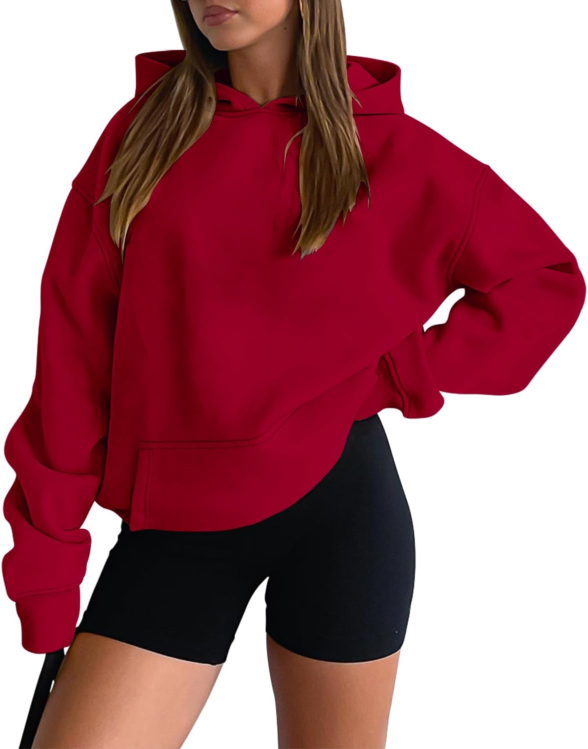 onlypuff Women Hoodies Casual Pullover Long Sleeve Sweatshirt
