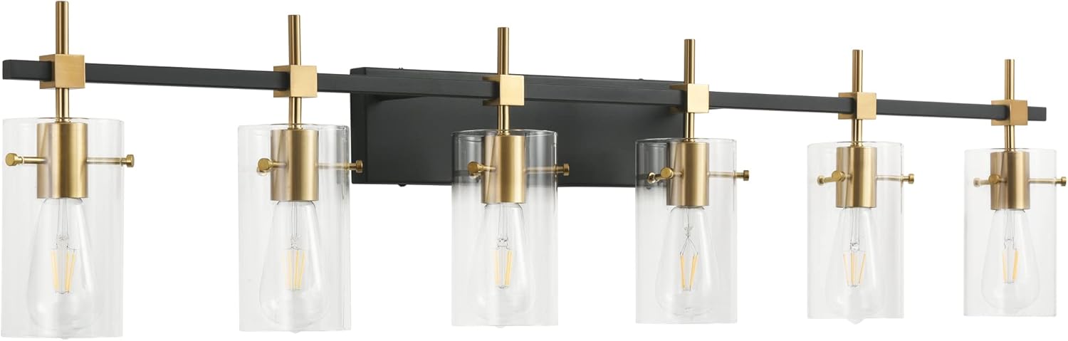 SOLFART 49.2 inch Vintage 6 Lights Vanity Light Fixture