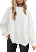 Women's Oversized Sweaters 2025 Crewneck Batwing Pullover