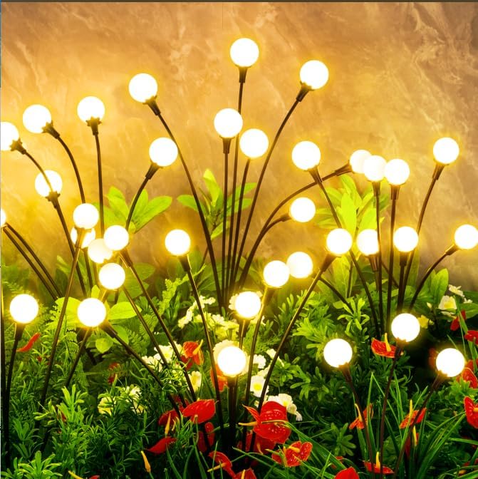 Solar Lights Outdoor Waterproof, 8 Packs 64LED Garden Decor
