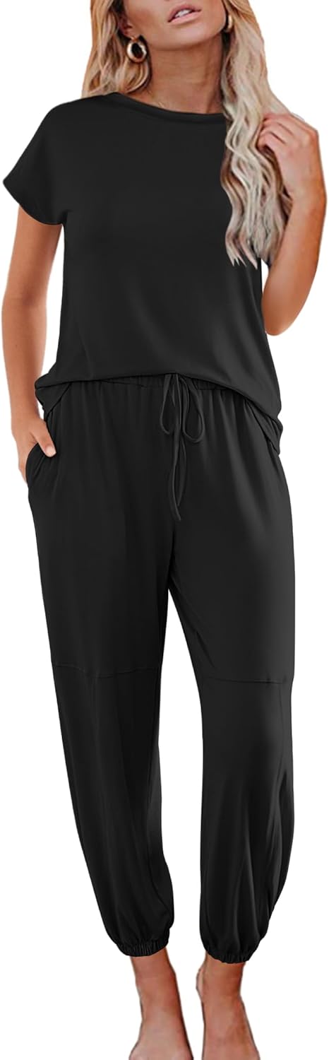 Ekouaer Pajamas for Women 2 Piece Lounge Set with Joggers