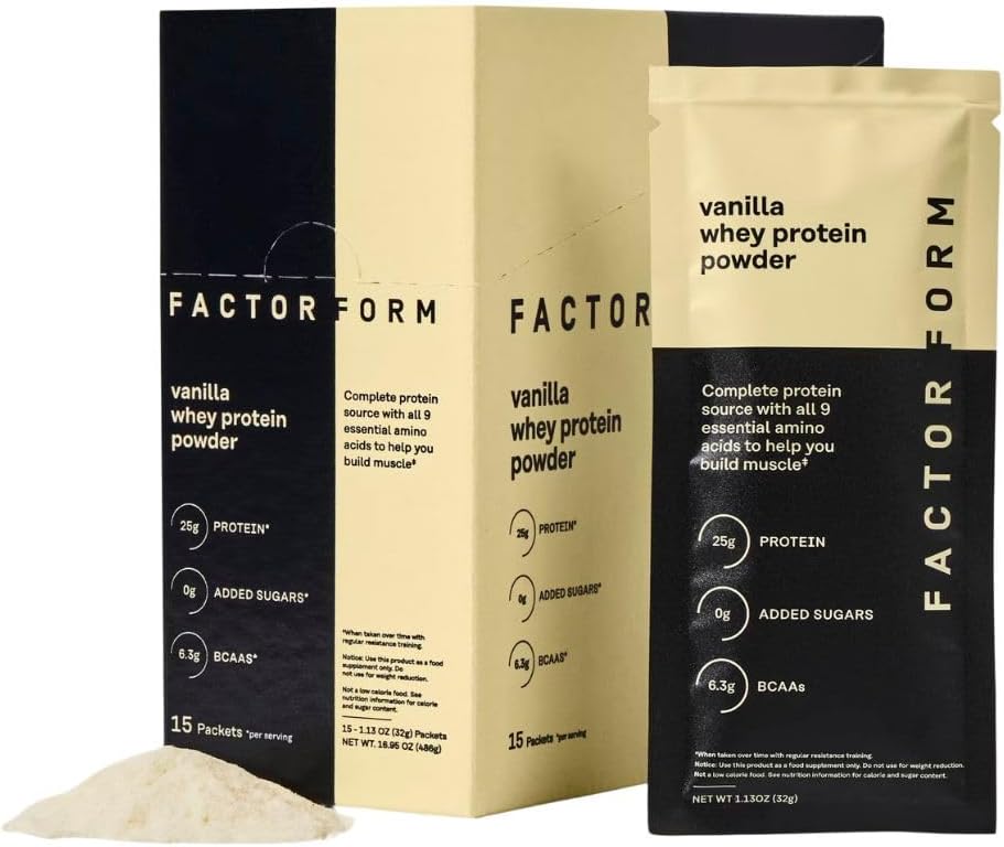 FACTOR FORM Whey Protein Powder - 100% Whey Isolate for Muscle Growth