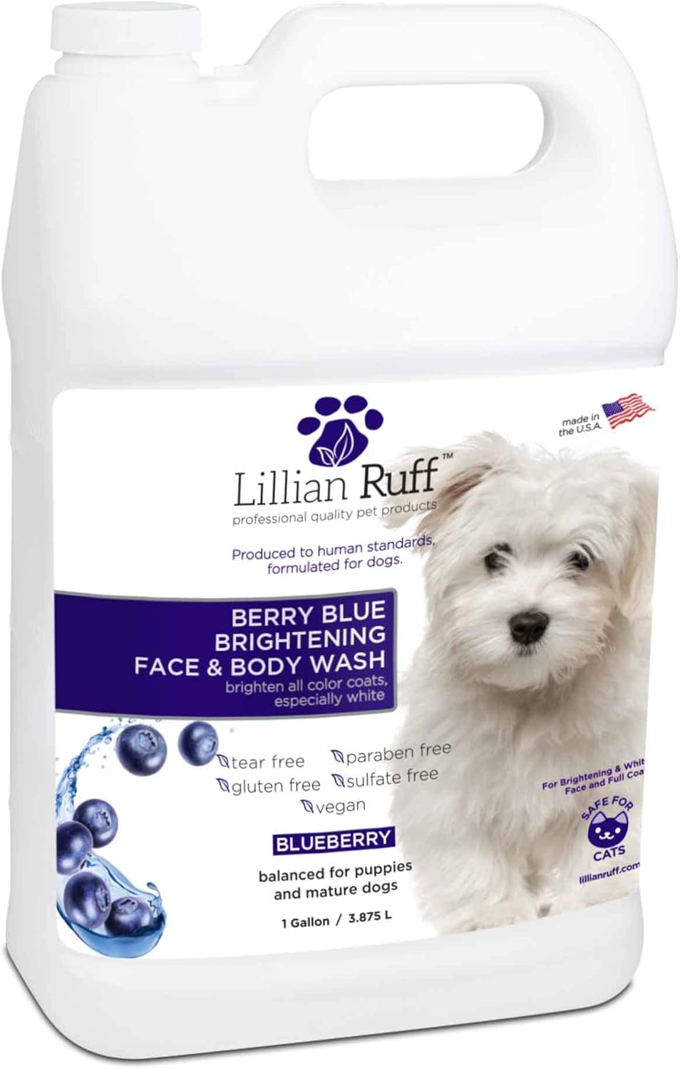 Lillian Ruff Berry Blue Brightening Face and Body Wash for Dogs