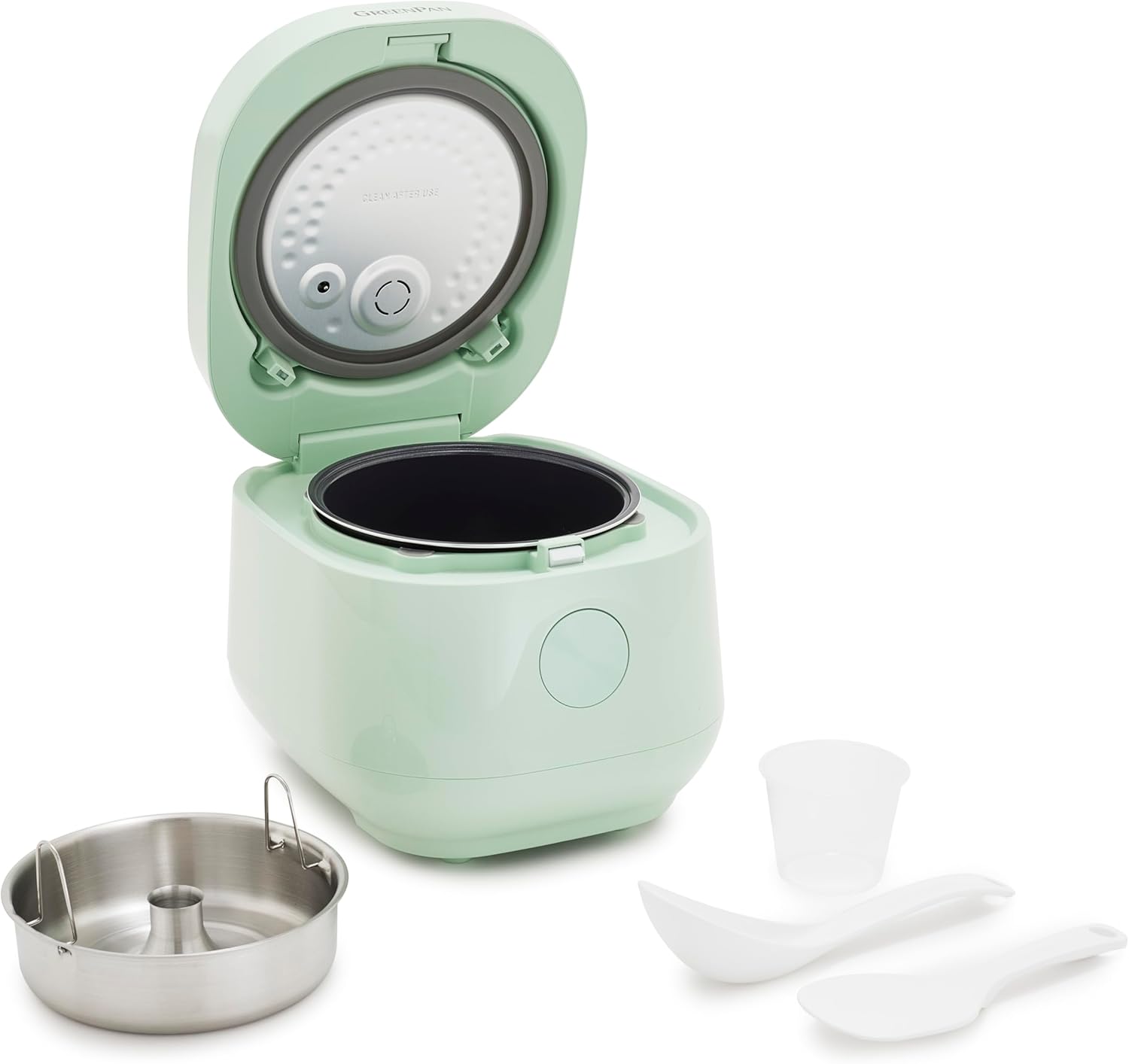 GreenPan Rice Cooker with Fuzzy Logic and Low-Carb Cooking Mode
