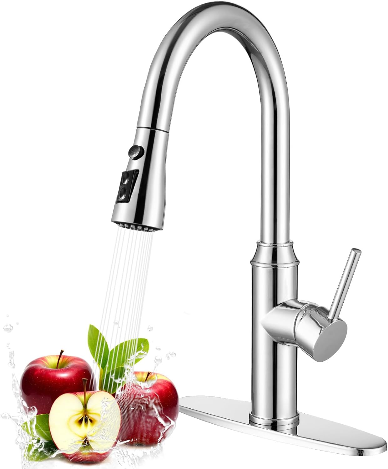 Kitchen Faucet with Pull Down Sprayer for Versatile Use