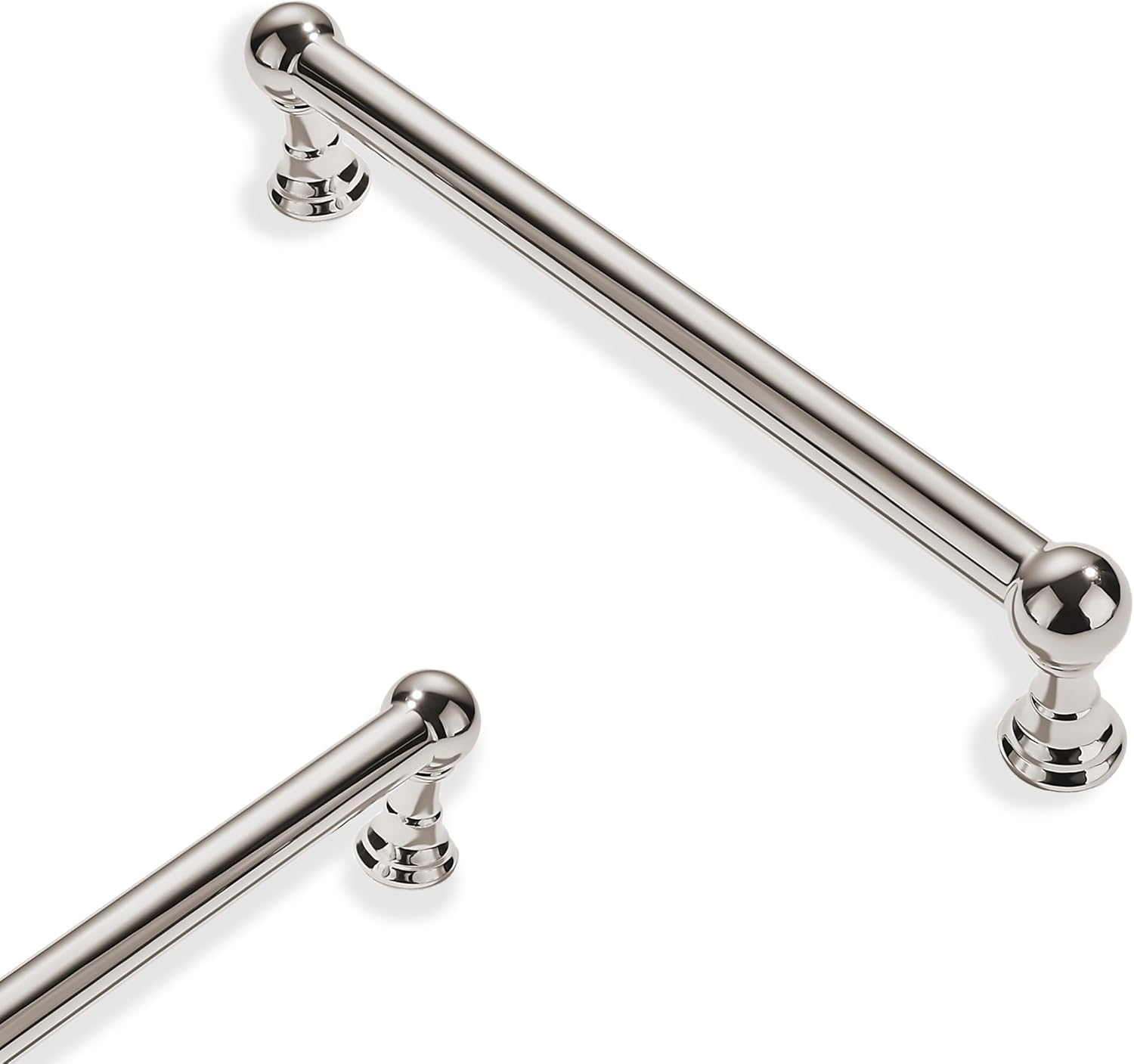 10 Pack 5 Inch Hole Center Polished Nickel Cabinet Pulls