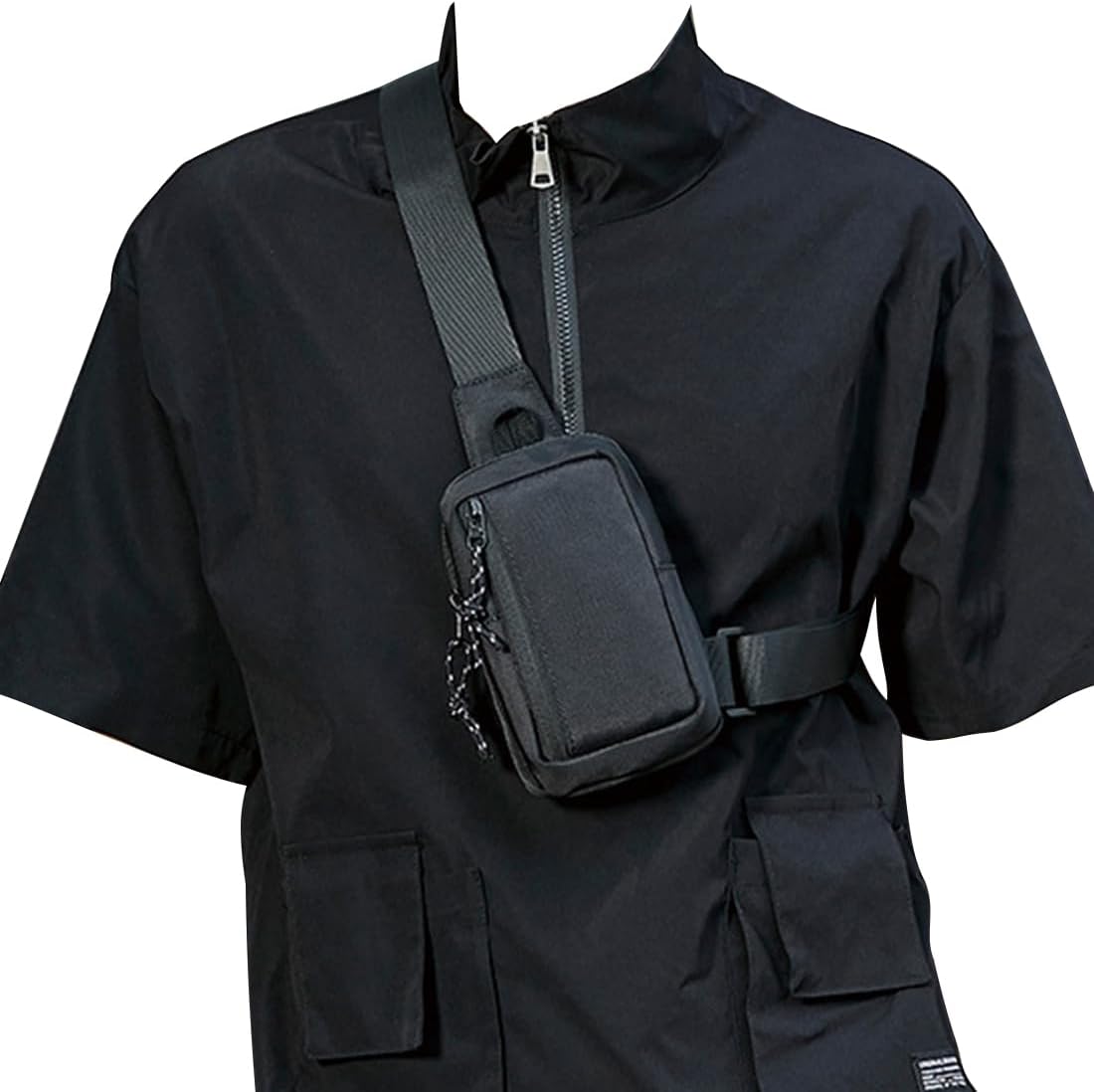 Versatile Black Sling Bag for Active Lifestyle