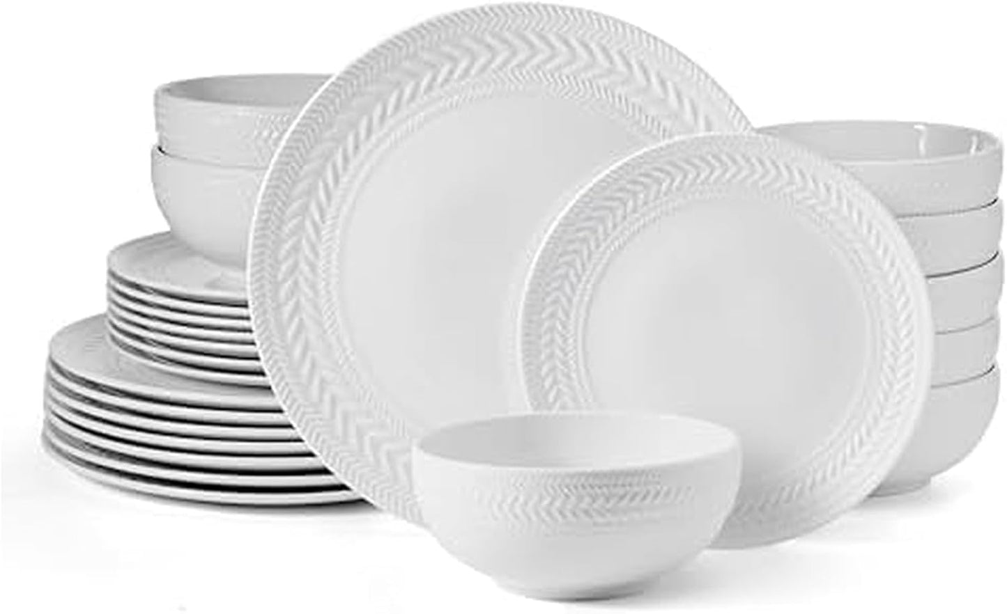 Pfaltzgraff Josephine 24 Piece Dinnerware Set for Elegant Dining