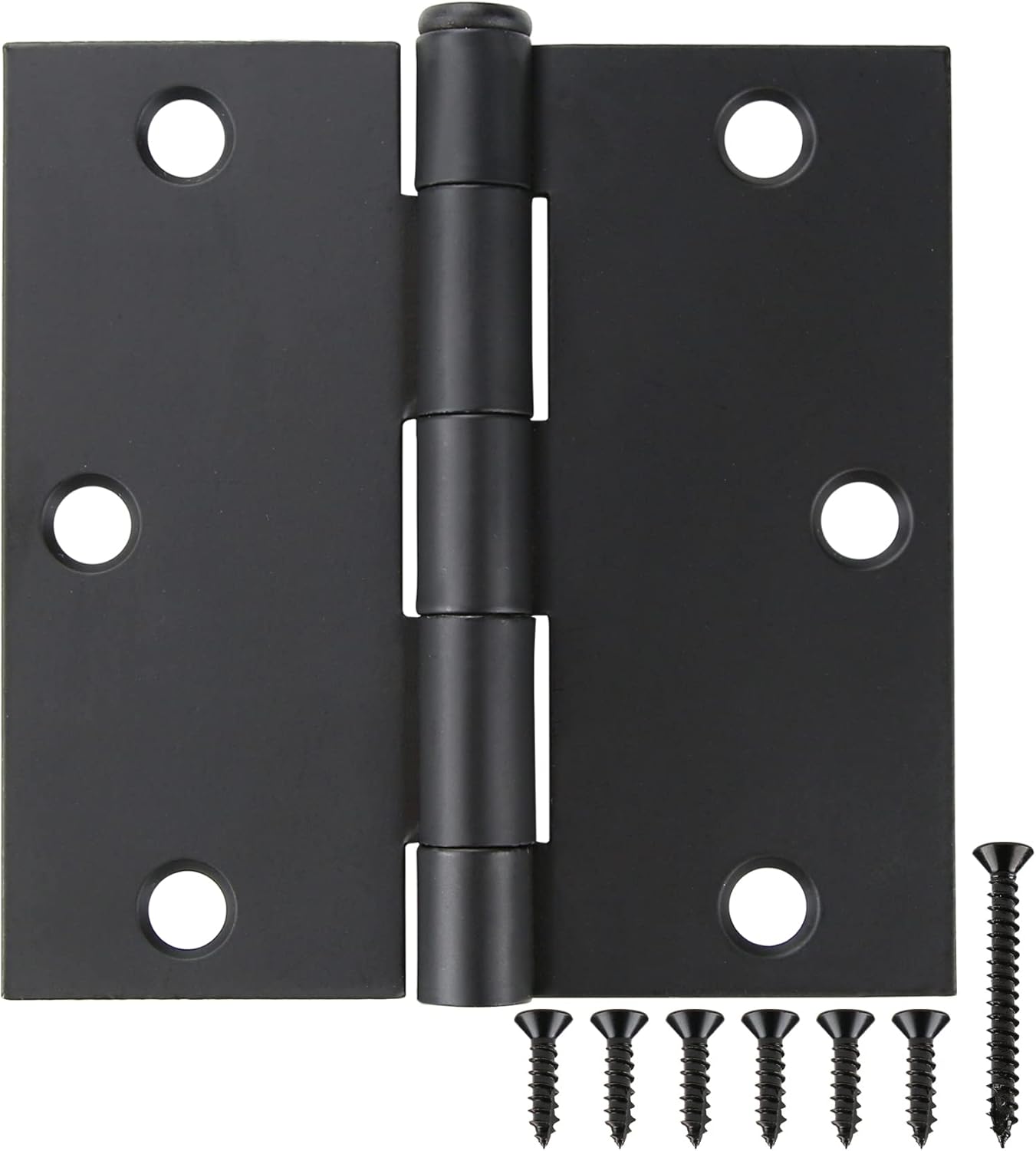 30 Pack Matte Black Door Hinges 3.5 Inch for Interior Doors