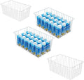 16inch Freezer Storage Organizer Baskets - Set of 4 for Upright