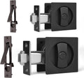 Dontay Pocket Door Privacy Lock 2 Pack - Flush Recessed Handles