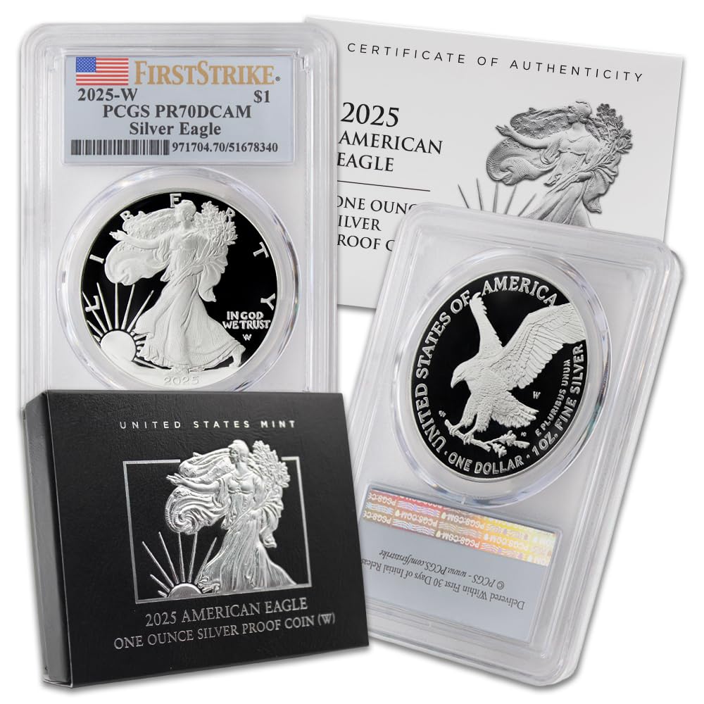 2025 W 1 oz American Silver Eagle Proof Coin PR-70 Deep Cameo