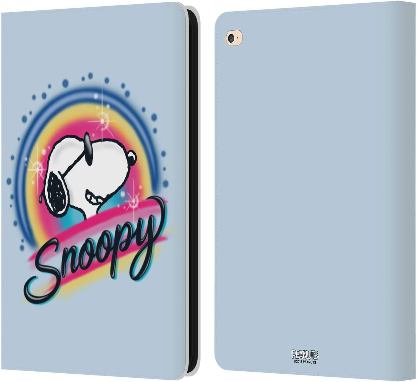 Peanuts Colourful Sunglasses Leather Wallet Case for iPad Air 2