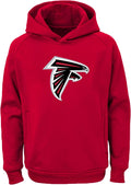Youth Polyester Team Color Pullover Hoodie - Falcons Primary Logo