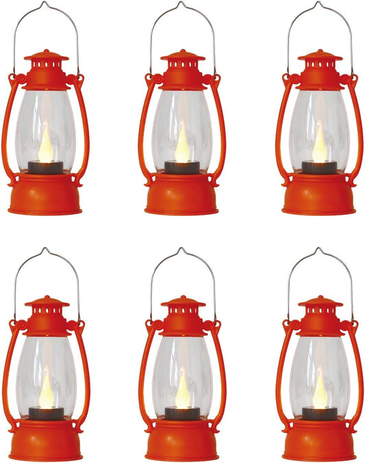 12-Pcs Orange Mini Lanterns Decorative for Halloween and Fall
