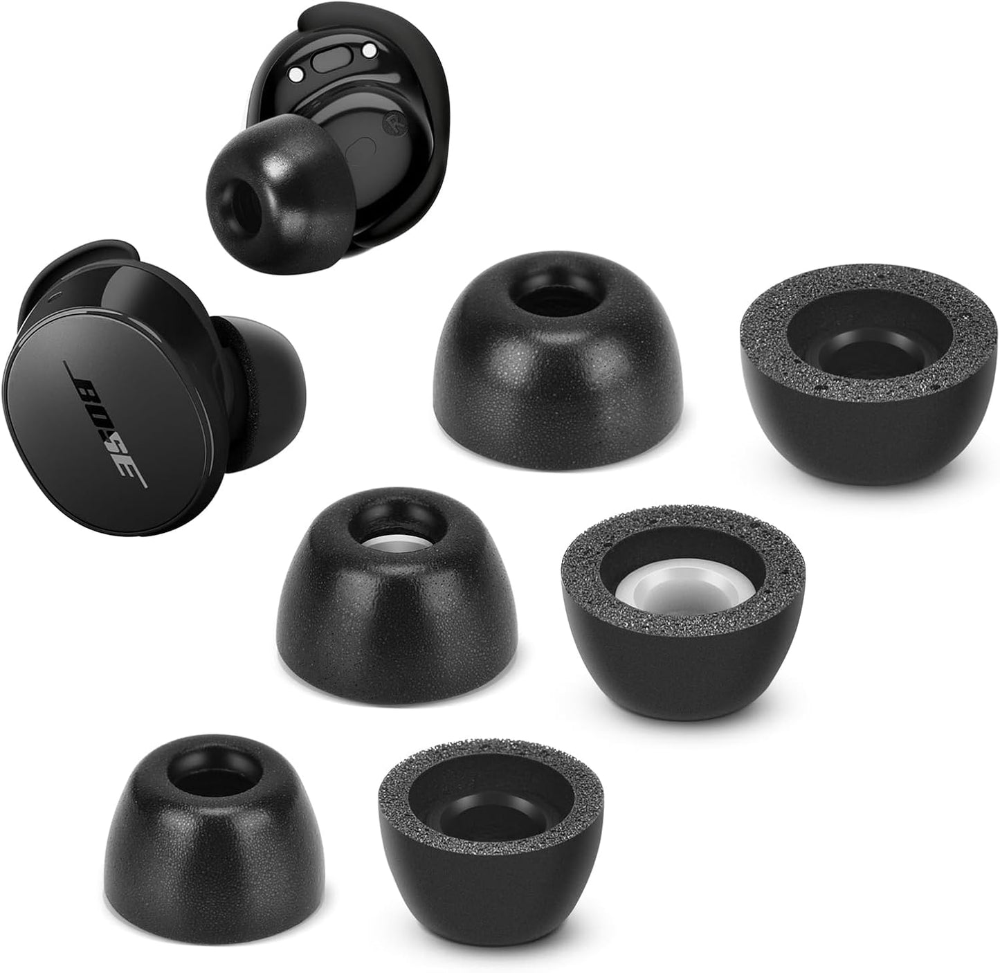 Silicone-Free Memory Foam Ear Tips for Bose Earbuds