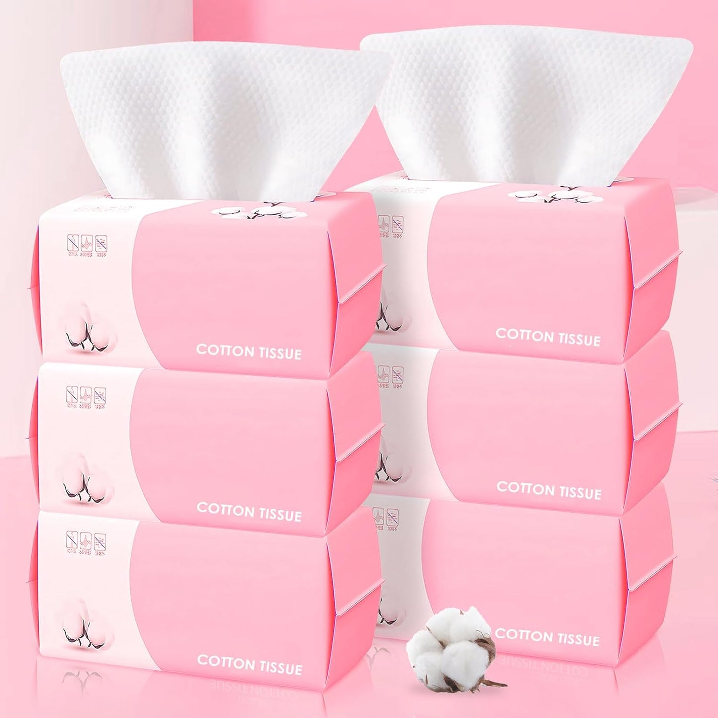 Disposable Face Towels 100 Count for Soft Cotton Cleansing