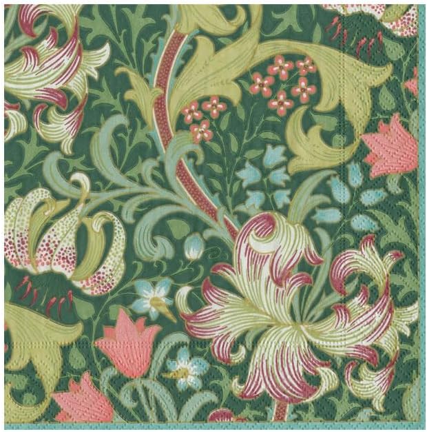 Golden Lily Forest Cocktail Napkins - Set of 20
