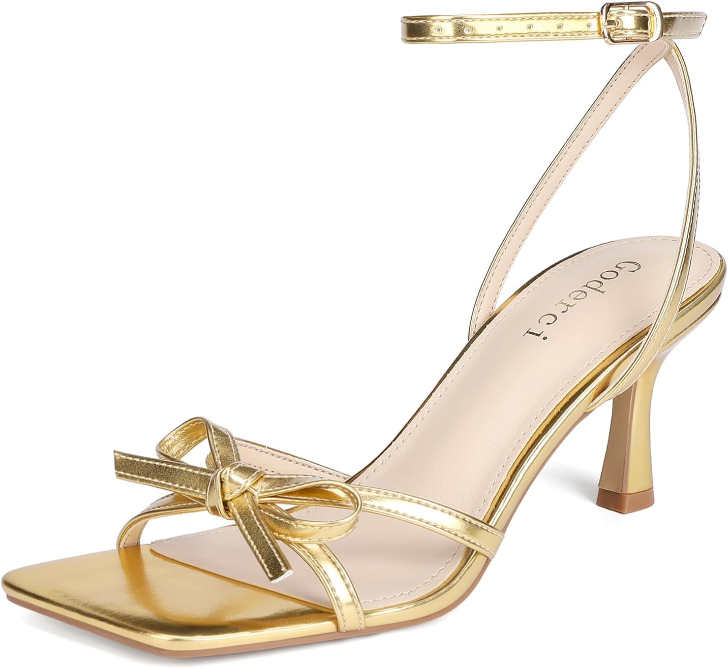 Kitten Heels with Bow Strappy Heels for Women - Elegant Style