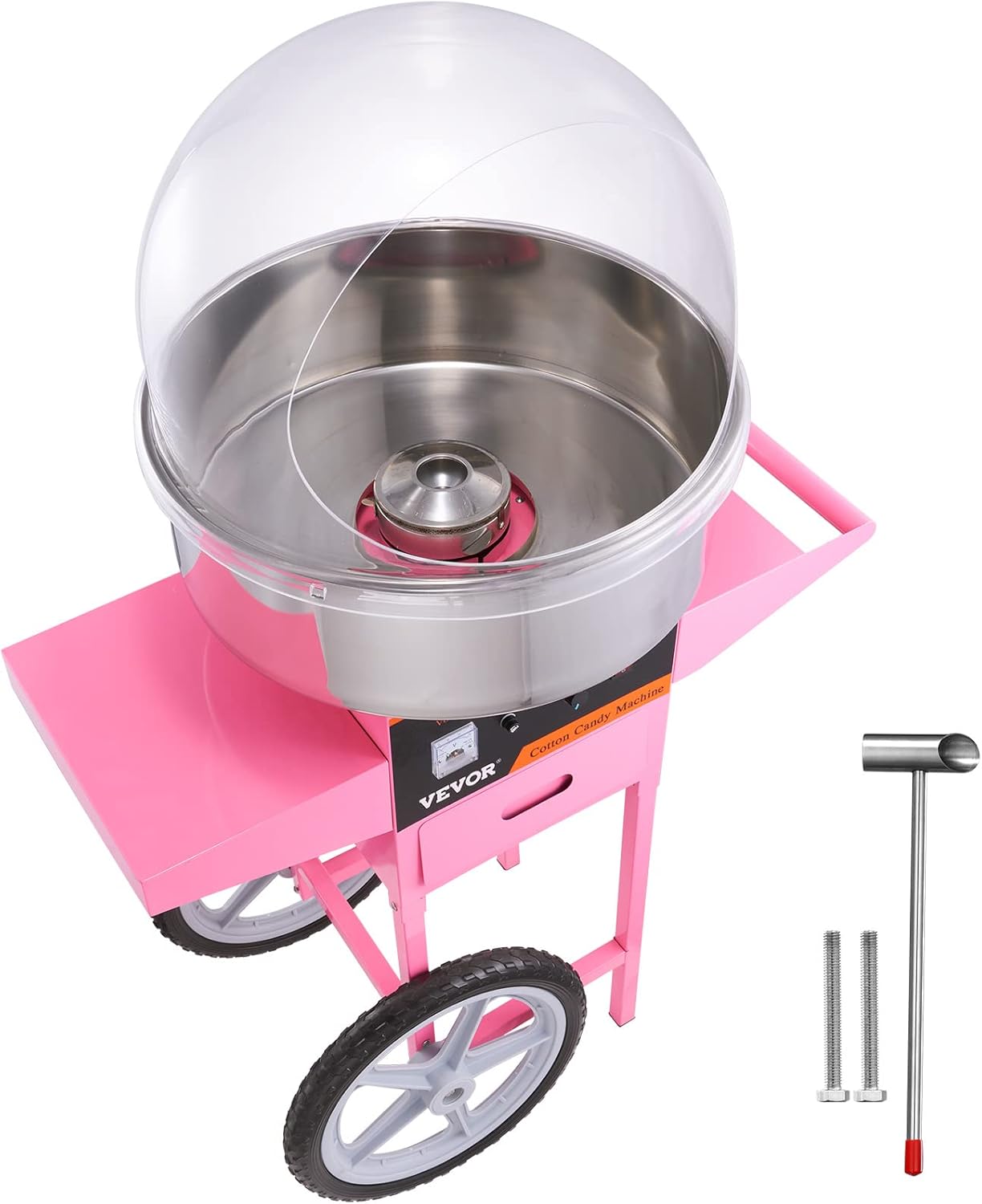 VEVOR Electric Cotton Candy Machine Cart for Home and Parties