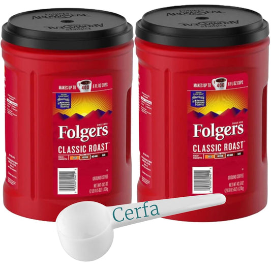 Folger Classic Roast Ground Coffee Medium Roast 2 Pack 43.5 oz