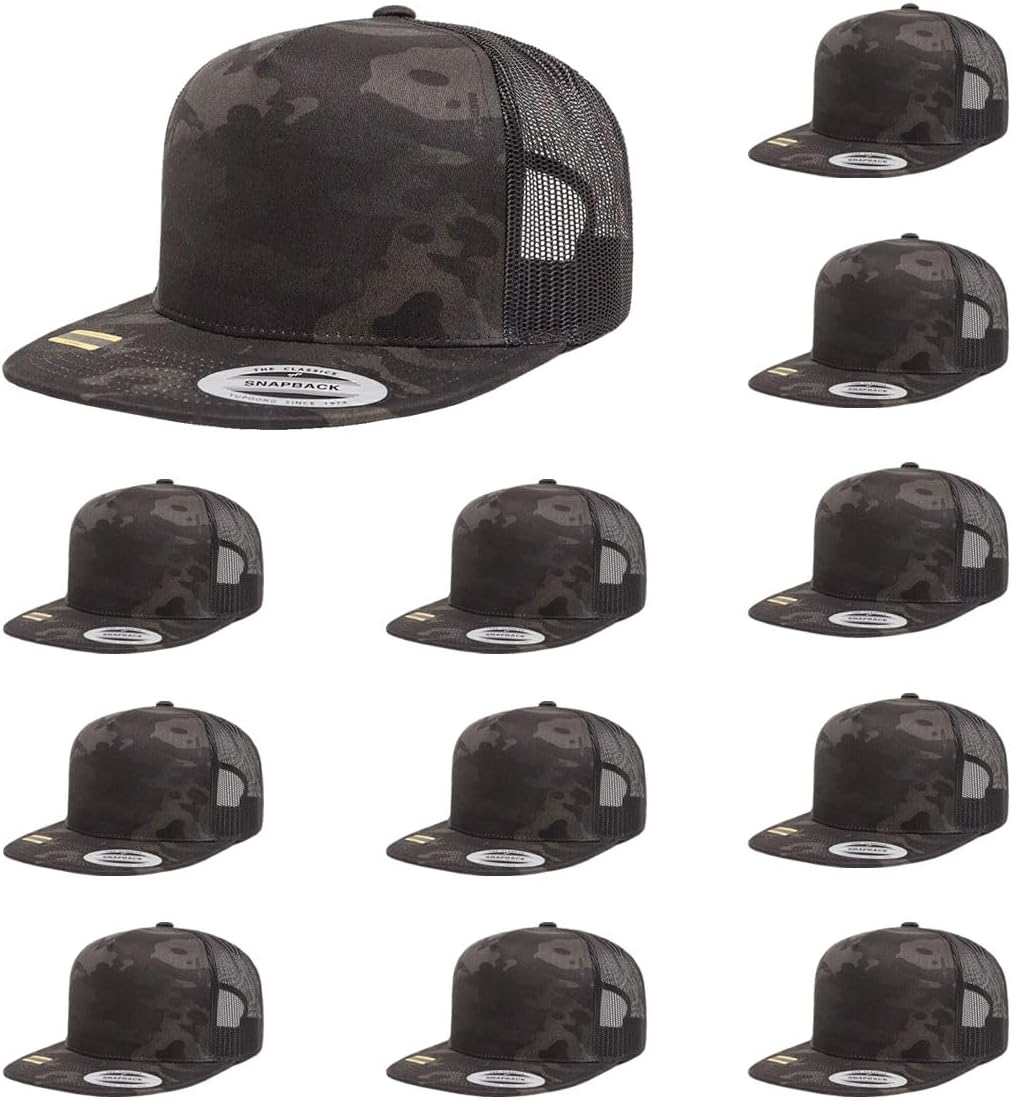 Yupoong 5-Panel Classic Trucker Cap with High Profile Design