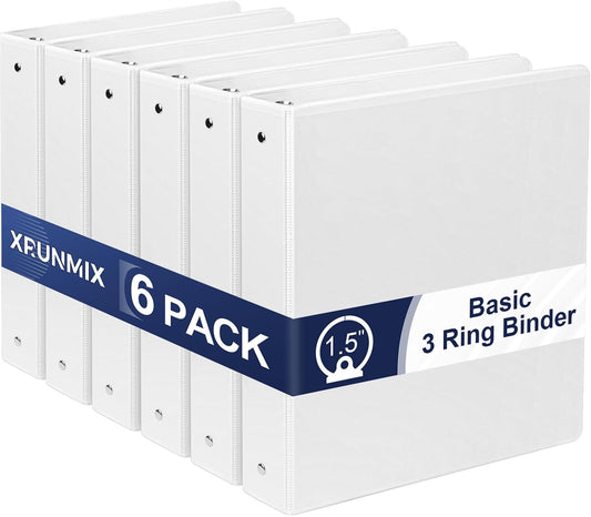 1.5-Inch 3-Ring Binder with Pockets for Home and Office Use