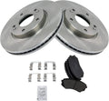 TRQ Front Brake Pad & Rotor Kit Compatible with 2007-2009 Kia Rondo