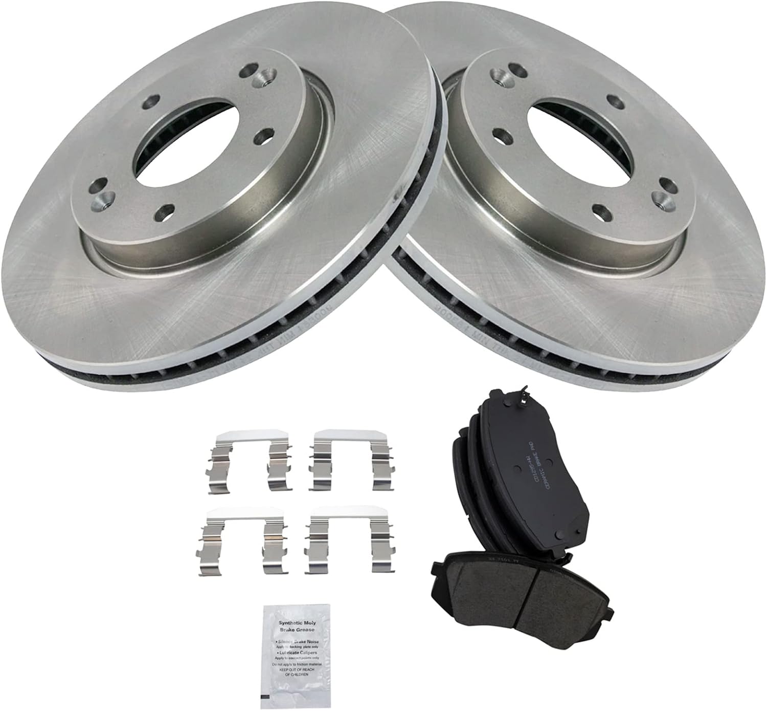 TRQ Front Brake Pad & Rotor Kit for 2007-2009 Kia Rondo