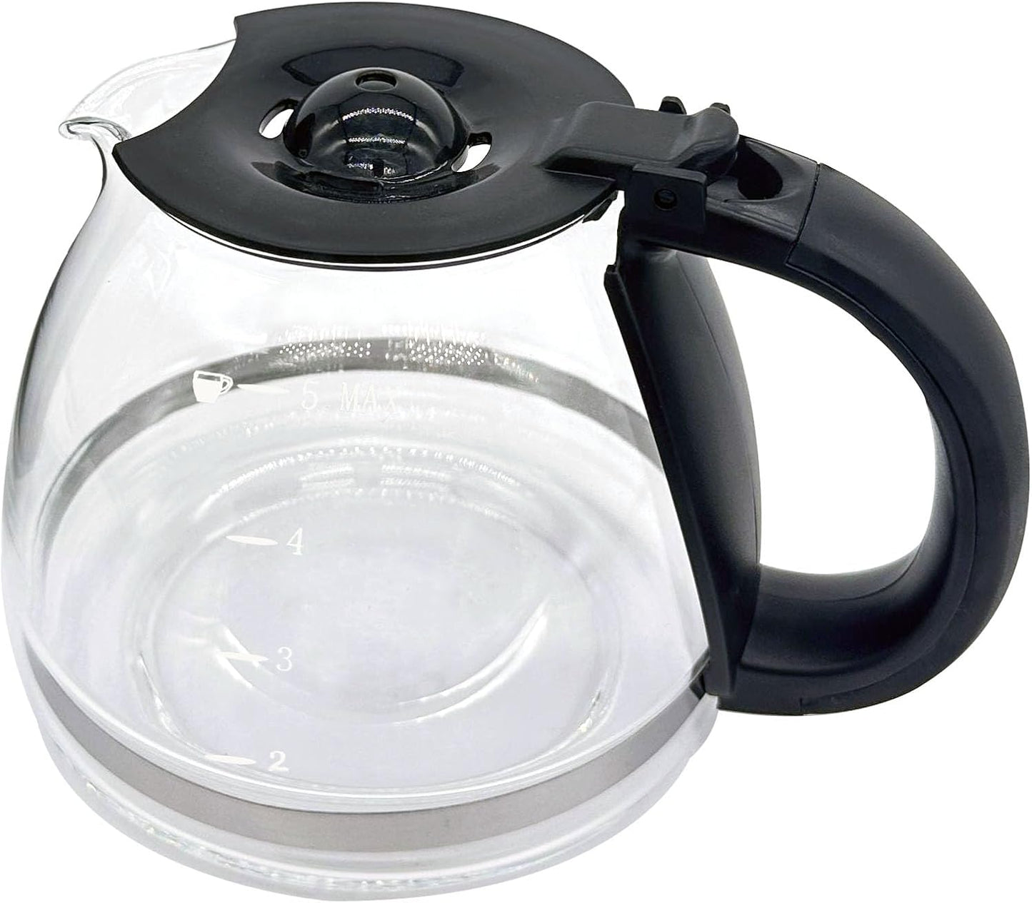 ALLCUP 5-Cup Black Handle Coffee Carafe