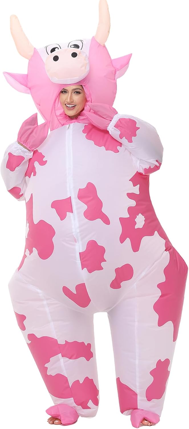 Inflatable Cow Costume for Adults - Fun Blow Up Suit for Events
