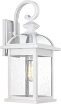 Darkaway Outdoor Wall Sconce 22in Large White Seeded Glass - Durable