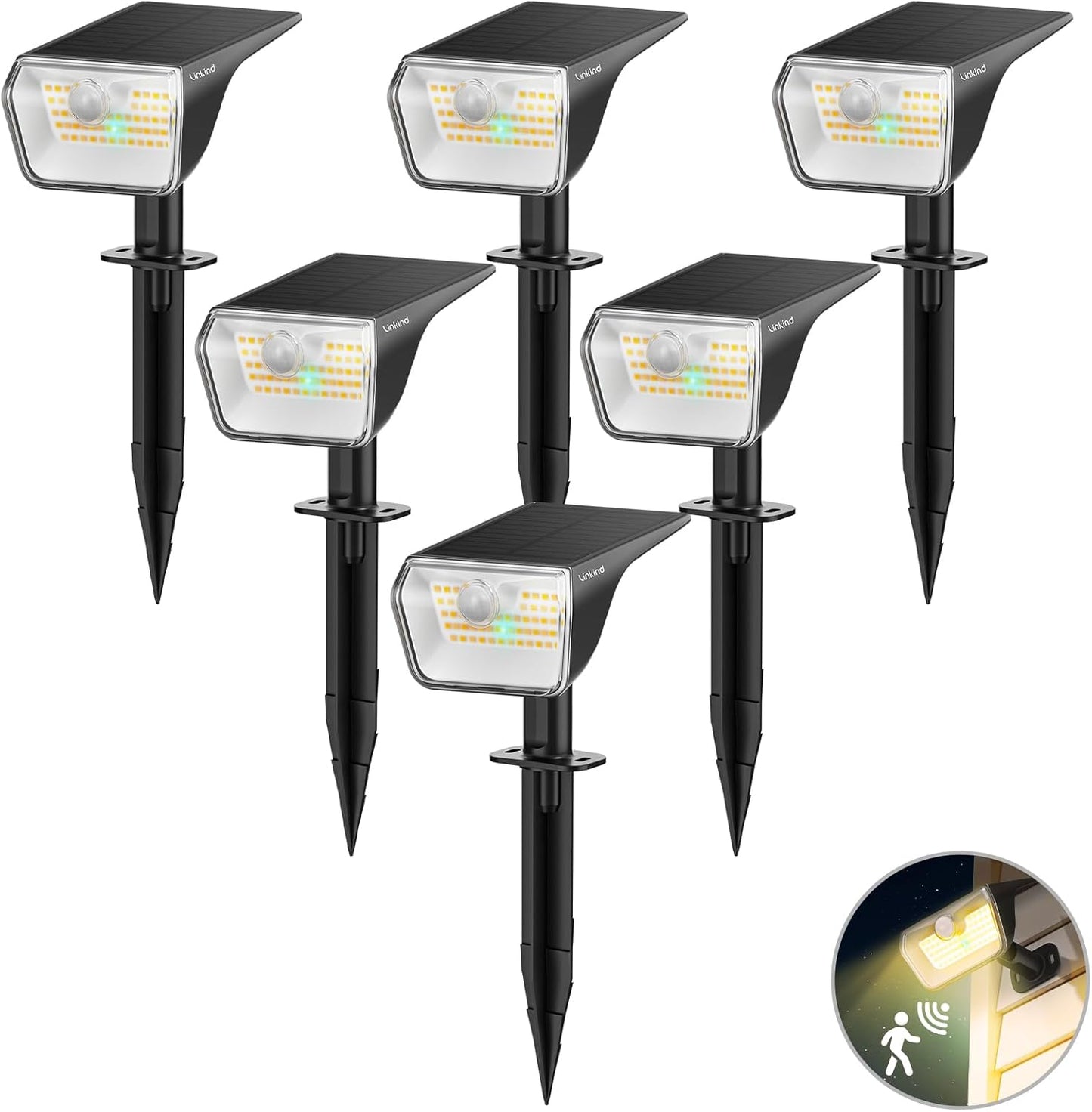 Linkind Solar Lights Outdoor Waterproof IP67 for Garden Pathway