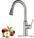 Arofa Kitchen Faucet with Pull Down Sprayer - High Arc, Easy Install