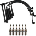 TRQ Spark Plug Kit 7 Piece Iridium Compatible with 2002-2004 Nissan