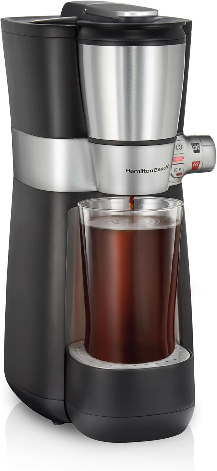 Hamilton Beach Cold Brew & Hot Coffee Maker, Single Serve, 16 oz. Capacity