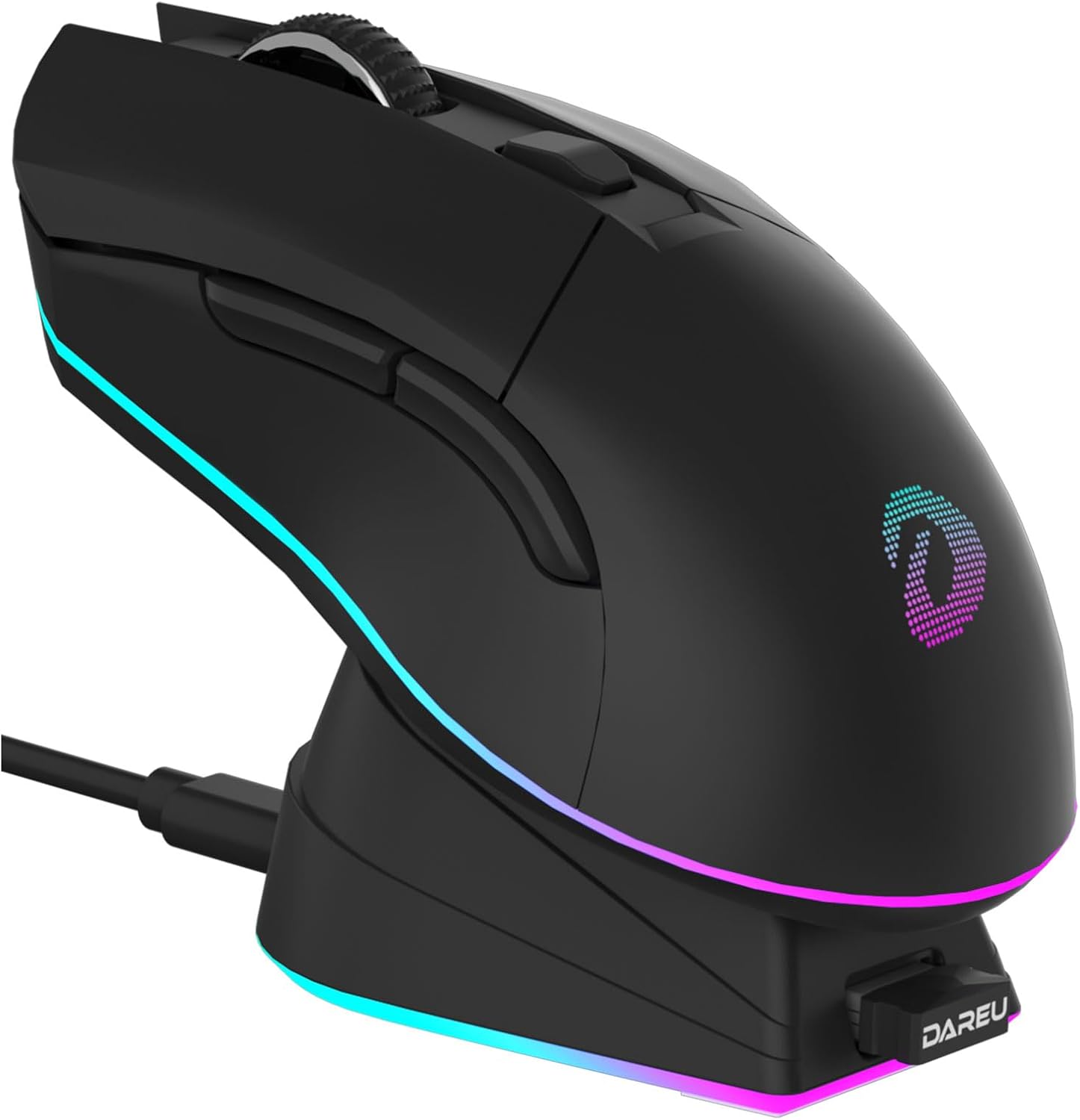 DAREU EM901X Wireless Gaming Mouse with RGB and Charging Dock