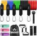 WHATAFIT Resistance Bands Set - Adjustable Home Strength Bands