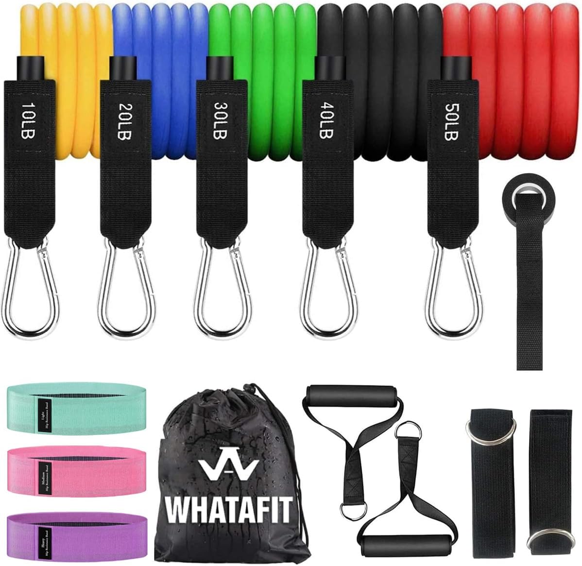 WHATAFIT Resistance Bands for Effective Home Workouts and Fitness