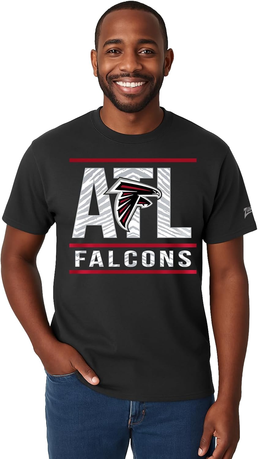 Zubaz NFL Men's Short Sleeve Team Graphic T-Shirt for Fans